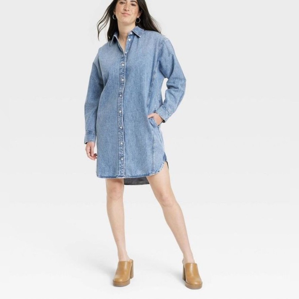 DENIM BUTTON UP DRESS